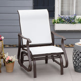 Outdoor Glider Chair, Patio Glider with Steel Frame and Mesh Fabric