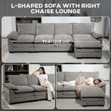 Sofa Couch with Chaise Lounge