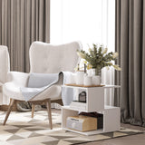 Light Nightstand - Slim Bedside Stand for Small Spaces