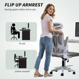 Ergonomic Office Chair, Swivel Desk Chair with Adjustable Lumbar Support, Headrest and Height