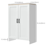 Armoire de rangement moderne avec portes et tablette ajustable pour cuisine, 23,6