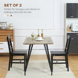 Wooden Dining Chairs Set of 2