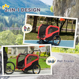 2-in-1 Dog Bike Trailer for Large Dogs