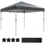 10' x 10' Pop Up Canopy with Sidewalls, Height Adjustable Instant Tent for Outdoor