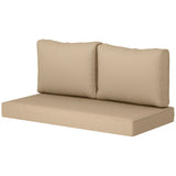 Coussins de Siège Extérieur avec Dossier, Coussins Mobilier Extérieur Causeuse Double Sofa