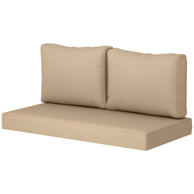 Outdoor Seat Cushions with Backrest, Loveseat Double Sofa Outdoor Furniture Cushions