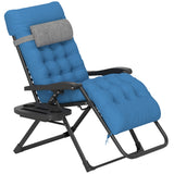 Padded Folding Recliner Chair, Adjustable Backrest