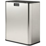 Poubelle double à couvercle à fermeture douce, poubelle avec seau intérieur amovible pour cuisine 2 x 7,4 gal (2 x 28 L)