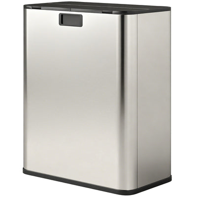 Dual Trash Can with Soft-Close Lid, Garbage Can with Removable Inner Bucket for Kitchen 2 x 7.4 Gal (2 x 28 L)