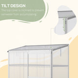 Aluminum Cold Frame Greenhouse, Raised Planter Bed Protection with Openable Top and 2 Shelves for Outdoor Indoor