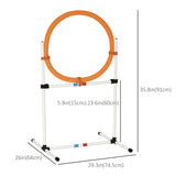 2-in-1 Dog Obstacle Training Agility Equipment Tire Jump Ring/Hurdle Bar with a Simple & Easy Setup & Storage Bag