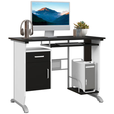 Computer Desk Table Home Office Furniture with Keyboard Tray and CPU Stand
