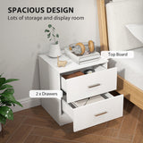 Bedside Table with 2 Drawers