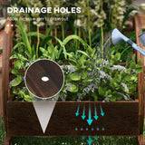 2-Tier Raised Garden Bed, Wooden Wagon Planter Boxes with Drainage Holes