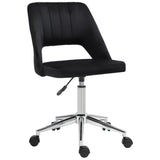 Mid Back Office Chair Velvet Fabric Swivel Scallop Shape Computer Desk Chair