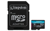 Kingston Technology 64GB microSDXC Canvas Go Plus Gen4 200MB/s A2 U3 V