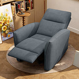 Power Recliner Chair, Dyed Fabric (Like Leathaire) Upholstered Recliner Chair with USB Ports, Footrest