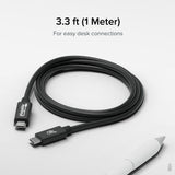 Câble Plugable Technologies USB4 avec charge 240W, 3,3 pieds (1M), US