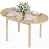 Solid Wood Kitchen Table, Drop Leaf Tables for Small Spaces, Folding Dining Table