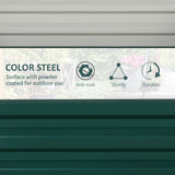 2' x 2' x 1' 2-Pieces Raised Garden Bed with Galvanised Steel Frame for Vegetables