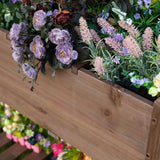 Raised Garden Bed with 8 Grids and Storage Shelf