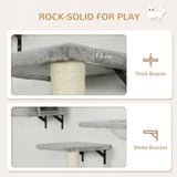 Ensemble de 7 tablettes murales pour chats, lit et balle