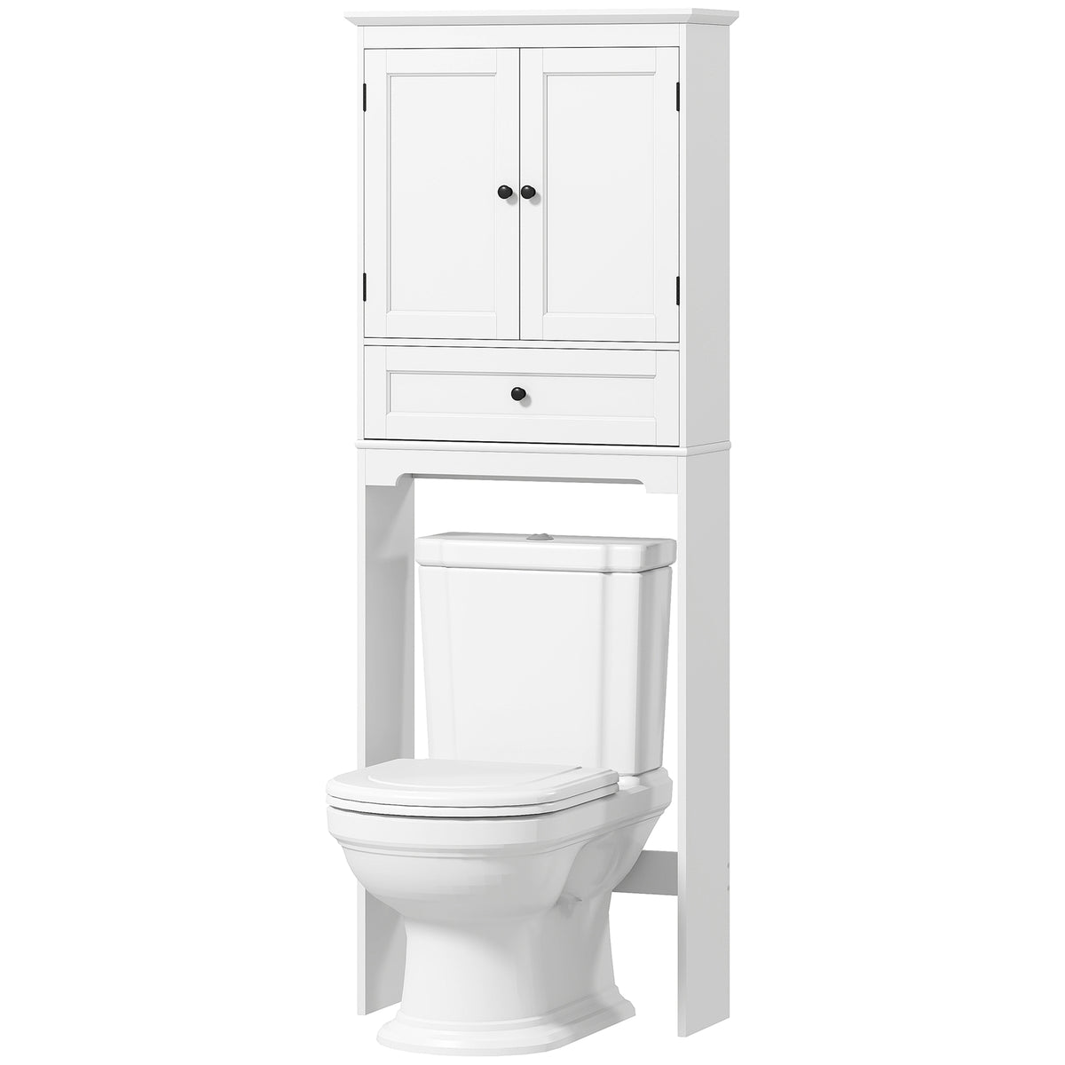 Over The Toilet Storage, Modern Bathroom Cabinet Over Toilet with Drawer, Cabinet and Adjustable Shelf