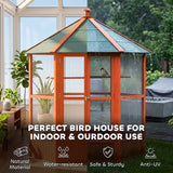 Volière en bois hexagonale 70