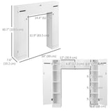Over the Toilet Storage Cabinet, Freestanding Bathroom Organizers Cabinet with Flip Up Door and Adjustable Shelves for Laundry Room
