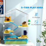 Large Hamster Cage, 5-Tier Small Animal House and Habitats for Gerbil Mice