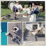 Waterproof Outdoor Rug, 6' x 9' RV Rug Reversible Mat for Backyard