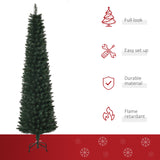 6FT Artificial Christmas Tree Xmas Pencil Tree Holiday Home Indoor Decoration with Foldable Black Stand for Party