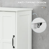 Modern Bathroom Cabinet, Narrow Bathroom Vanities with Open Shelf Drawer Recessed Doors and Adjustable Shelves