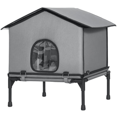 Outdoor Cat House, Foldable Feral Kitty Shelter for Kittens