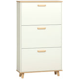 Meuble à chaussures moderne avec 3 tiroirs basculants et étagère réglable, armoire de rangement pour 12 paires de chaussures pour l'entrée