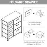 Commode 7 tiroirs, chiffonnier avec cadre métallique, commode en tissu pour salon