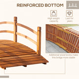 Passerelle de jardin en bois 6FT, pont arc classique avec garde-fou pour ruisseau étang passage