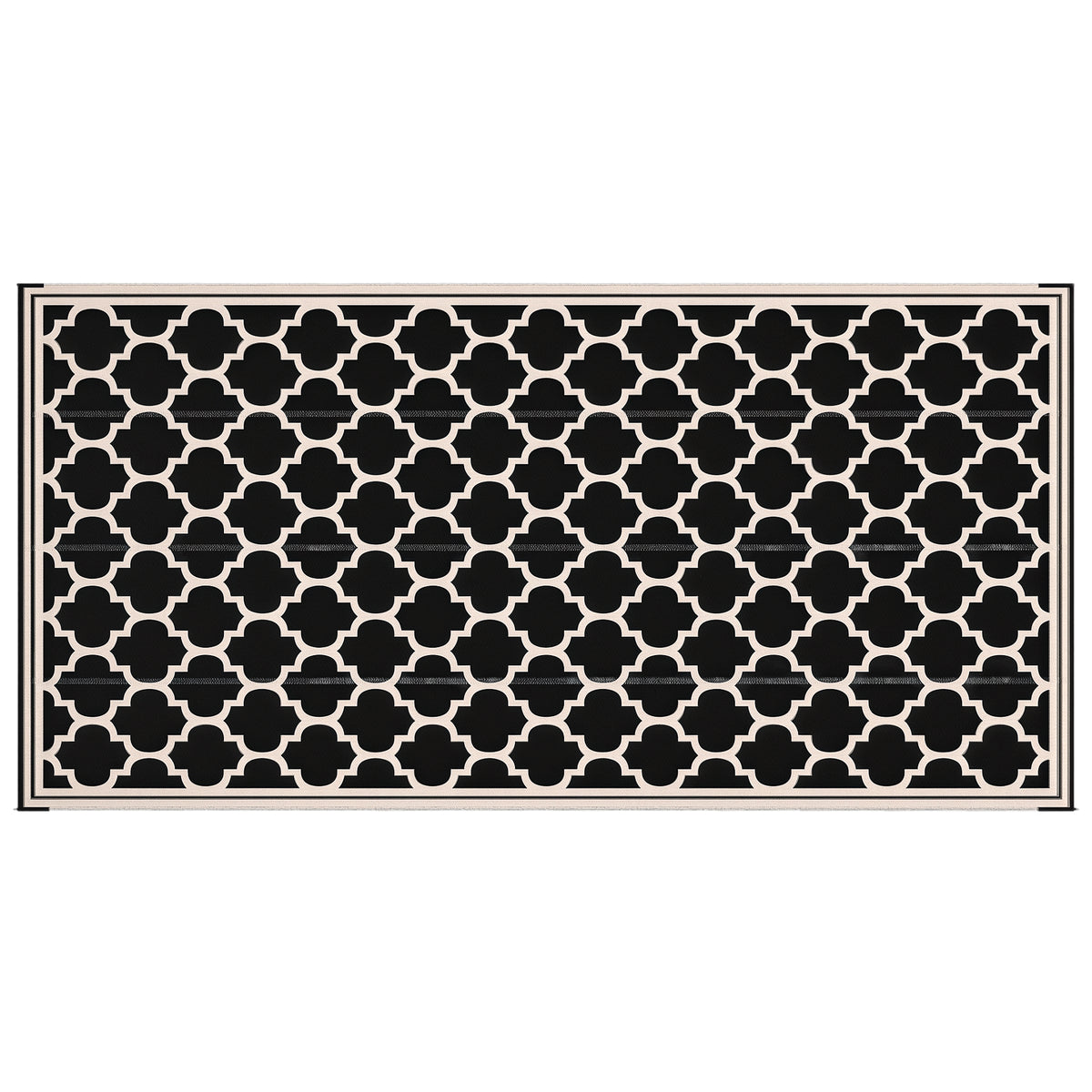 Reversible Outdoor RV Rug, 9' x 18' Patio Floor Mat