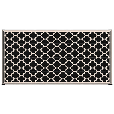 Reversible Outdoor RV Rug, 9' x 18' Patio Floor Mat