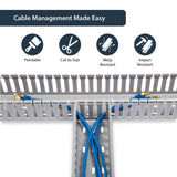 3x3in Open Slot Wiring Cable Raceway Duct with Cover Lid
