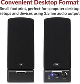 Cyber Acoustics CA-2014 Computer Speakers, Full Stereo Sound, Convenie