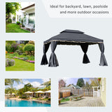 Gazébo patio 13' x 10', structure aluminium robuste