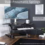 VIVO 43 inch Corner Height Adjustable Cubicle Stand Up Desk Converter,