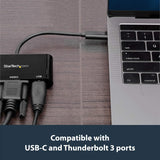 StarTech.com USB-C VGA Multiport Adapter - USB-A Port - with Power Del