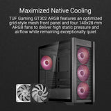 ASUS TUF Gaming GT302 ARGB ATX Mid-Tower Case Four 140x28mm ARGB Fans