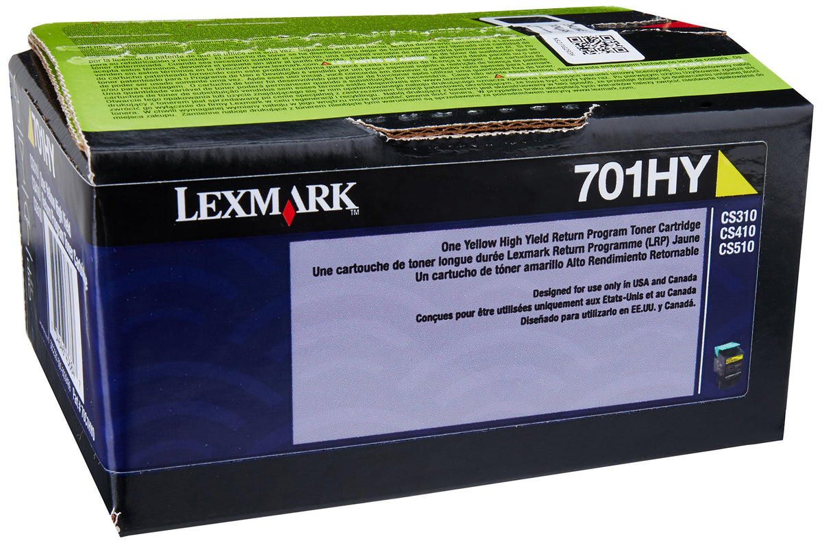 Toner jaune à haut rendement Lexmark 70C1HY0 programme de retour