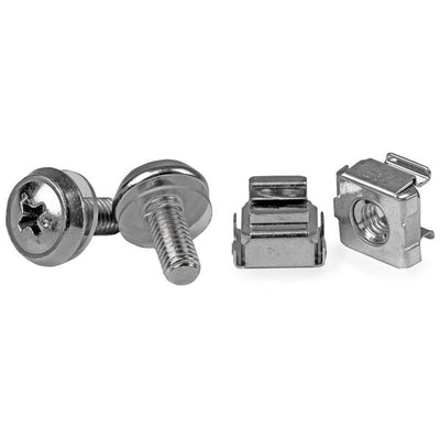 StarTech.com 50-Pack M5 12mm Screws, Square Hole Cage Nuts and Install