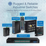 TRENDnet 8-Port Industrial Gigabit Ethernet DIN-Rail Switch, TI G80, 8