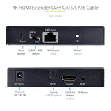 StarTech.com 4K HDMI Extender Over CAT5/CAT6 Cable, 4K 60Hz HDR Video