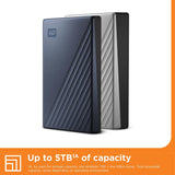 WD 2TB My Passport Ultra Bleu, Disque dur portable, HDD externe, incl